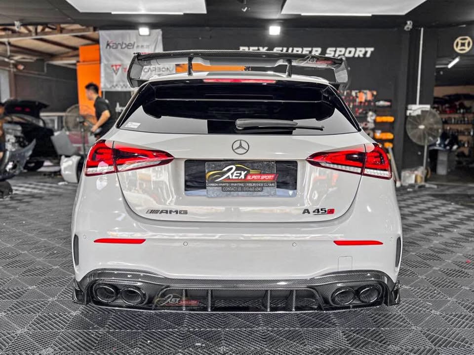 Mercedes W177 A45s A35 A250 A200 A180🔥 Paktechz Ori Dry Carbon Diffuser
