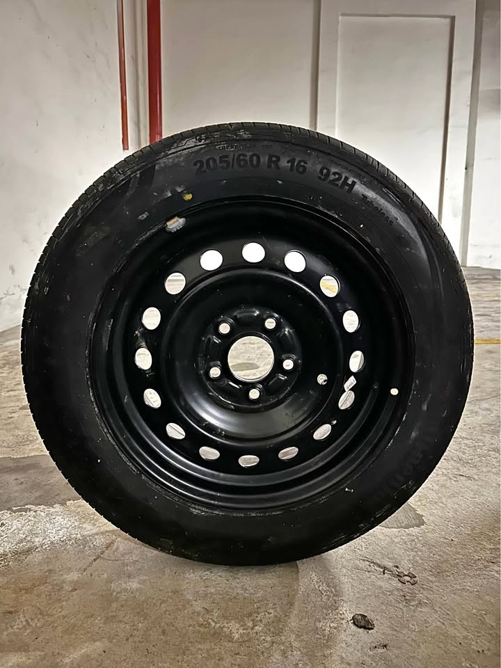 Full Size Continental Spare Tyre + Rim 205/60 R16 For Sale